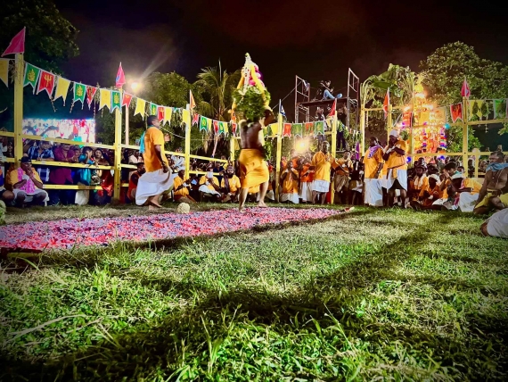 Fire walking ceremony