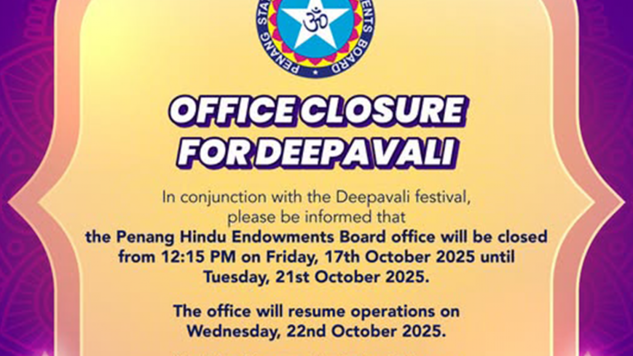Office Closure For Deepavali