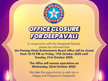 Office Closure For Deepavali