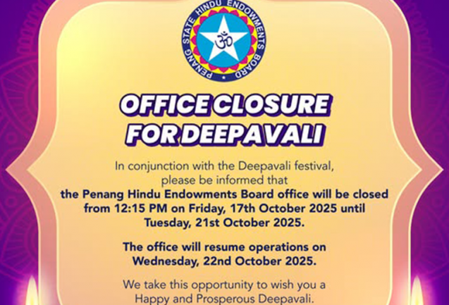 Office Closure For Deepavali