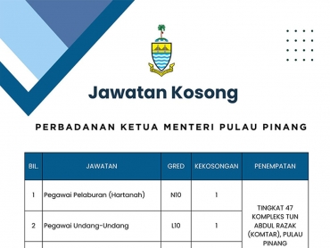 Peluang Kerjaya di Perbadanan Ketua Menteri Pulau Pinang (CMI)