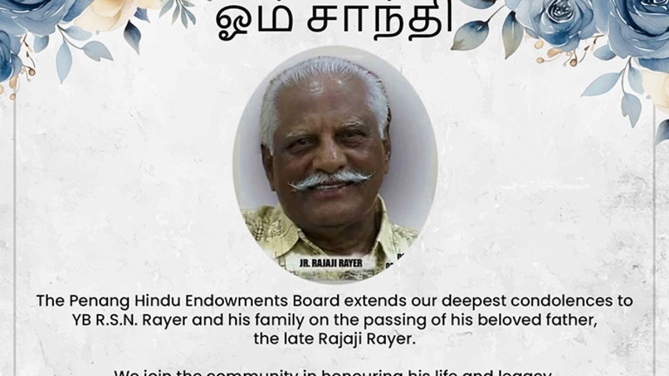 Om Shanti, Passing of Mr Rajaji Rayer