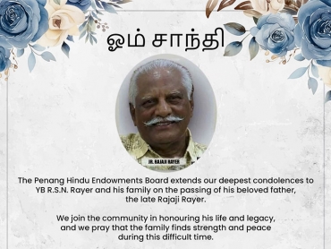 Om Shanti, Passing of Mr Rajaji Rayer